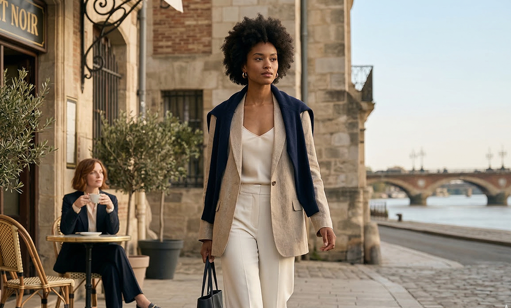 Product packshot with model - session 1, wide shot